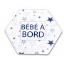 Adhésif écologique «&nbsp;Bébé à Bord&nbsp;» motif Étoiles