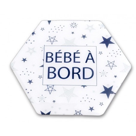 Adhésif écologique «&nbsp;Bébé à Bord&nbsp;» motif Étoiles