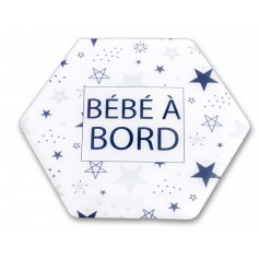 Adhésif écologique «&nbsp;Bébé à Bord&nbsp;» motif Étoiles