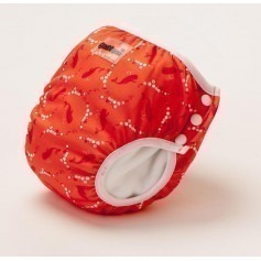 Culotte apprentissage et Maillot de bain Bulles Rouges - Bambinex