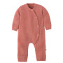 Combinaison tricotée en Laine Merinos Disana - rose