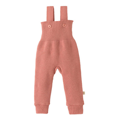Salopette bébé en Laine Merinos Disana - Rose