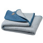 Couverture bébé double face en laine mérinos bouillie DIsana- Coloris au choix