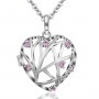 Bola Cage Coeur Strass rose